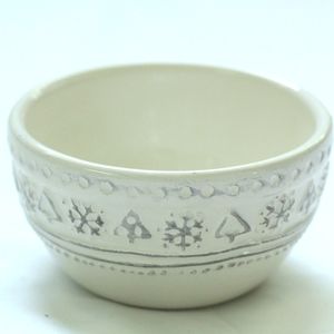 Hallmark Christmas Holiday Small Snowflake Tree Textured Winter Bowl